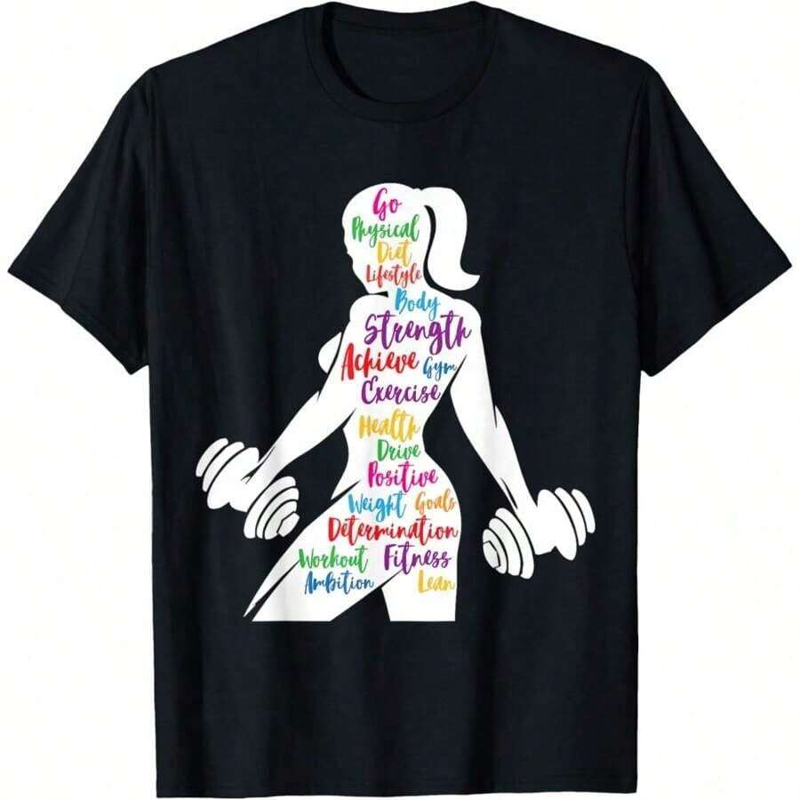 Women's Short-Sleeved T-Shirt, Summer T-Shirt For Women, Motivational Gift For Fitness Lovers, The Perfect Gift For Wife, Sister, Daughter, Girlfriend, Or Someone You Love. Breathable And Moisture-Wicking Cotton, Suitable For Parties, Home, Everyday Leisure, Sports, And Fitness. - 白色 - 查看 1