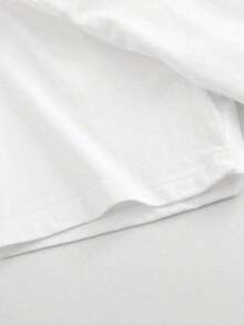 Camiseta Gráfica de Manga Corta y Cuello Redondo para Mujer Talla Grande - "Busqué al Señor y Él Escuchó y Respondió" Lema de Oración Inspirador, Estética de Fe Cristiana, Top Casual para Uso Diario - Blanco - Ver 3