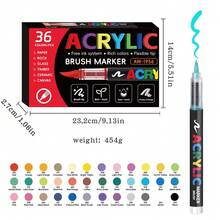 Bộ bút vẽ acrylic chuyên nghiệp 12/24/36/48/72/120/168/240/288/366/418 màu, màu sắc sống động, hệ thống mực chảy mượt mà mới với ngòi mềm, độ phủ màu cao trên giấy đen, viết trơn tru, thích hợp cho việc tô màu DIY, vẽ trên kính và đá. Được đóng gói trong hộp, túi vải đựng và hộp đựng tiện lợi, dễ dàng cất giữ và mang theo, có thể cầm tay hoặc đeo vai. - Nhiều màu - Xem 25