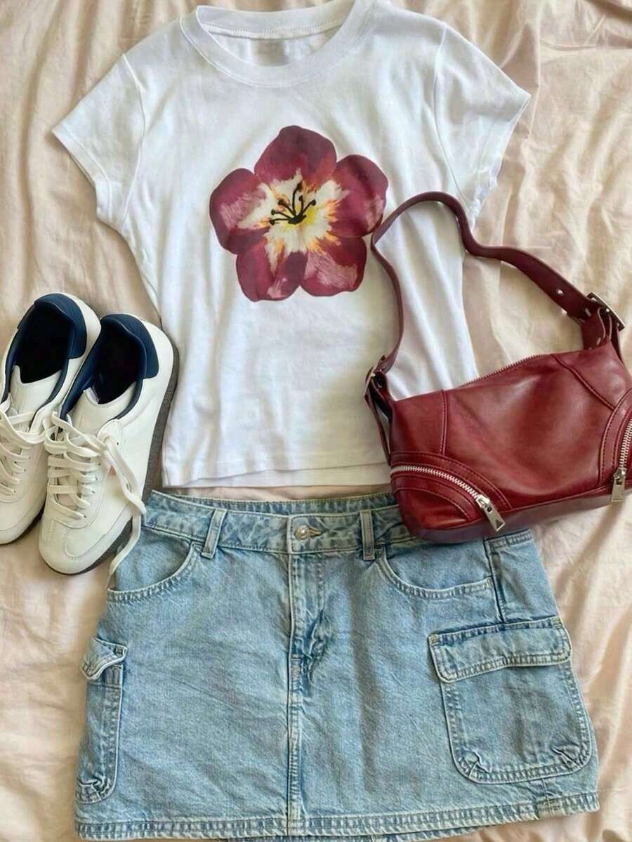 New Printed T-Shirt, 100% Cotton, Casual, Elegant And Fitted, A Popular Garment For Summer, Modern And Fashionable, High Quality, With A Perfect Fit, Comfortable, Loose And Durable Short Sleeves. - 白色 - 查看 1
