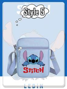 Túi đeo chéo màu hồng in hình Stitch cười của Disney, với hình ảnh Stitch vui tươi trên nền mềm mại, mờ. Được làm từ da giả bền chắc với dây đeo có thể điều chỉnh, khóa kéo an toàn và thiết kế nhỏ gọn nhưng rộng rãi, chiếc túi này hoàn hảo cho những chuyến đi chơi hàng ngày, thêm nét duyên dáng, hoài cổ cho trang phục thường ngày. - Nhiều kiểu dáng - Xem 12