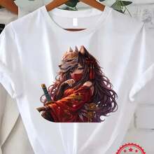Women T-Shirts - [White] - View 6
