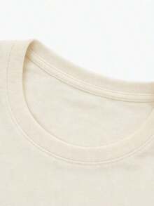 Men's Summer T-Shirt With Dropped Shoulders And Solid Color - 灰色 - 查看 2