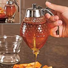 1pc Clear Plastic Honey Dispenser, Squeeze Bottle For Sauces, Syrups, Jams, Durable Kitchen Tool For Home & Restaurant Use - Honey Jar - View 3