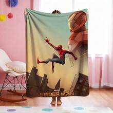 1pc Cartoon Character Printed Blanket,Superhero Movie Print Blanket,Retro Cartoon Style Throw Blanket,Cartoon Character Printed Blanket,All-Season Universal Nap Blanket,Character Home Decor Blanket,Modern Fashion Gift Suitable For Home Bedroom Bed Sofa Office Lunch Break Cover Picnic Blanket - Nhiều màu - Xem 2