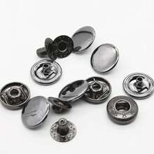 12 Set Leather Snap Fasteners Kit, 15mm Metal Snap Buttons Kit Press Studs With 4 Install Tools, Rivets And Snaps For Clothing, Jeans, Jackets, Bracelets, Bags - Multicolor - View 5
