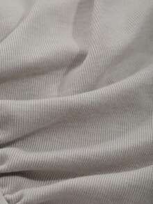 Camiseta de mujer con cuello en V ajustada y sexy, tops para salir en primavera/verano - Gris - Ver 8