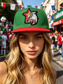 1 chiếc mũ lưỡi trai unisex, mũ hip hop đường phố với họa tiết chim đại bàng, che nắng cá nhân hóa, phù hợp cho World Cup, mũ tài xế xe tải, dùng được cả bốn mùa - Đại bàng thêu - Xem 5