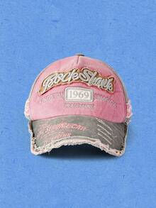 Popjeli 1 pieza Gorra de béisbol bordada 1969, diseño de color contrastante de moda y casual, estilo unisex y de pareja - Multicolor - Ver 1