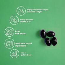 MIRIYALYAD Ceylon Cinnamon Softgels, Highly Bioavailable Natural Supplement, Gluten Free,  Daily Wellness Dietary Capsules - 3pcs - View 2