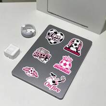 53pcs Pink Football Sports Cute Cartoon Sweet Creative Decorative Wall Stickers For Scrapbooking - Pink - View 10