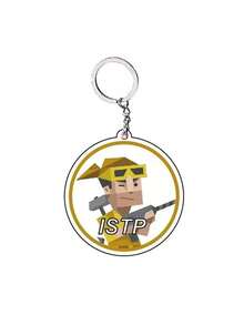 Mbti Keychain MBTI 16 Personalized Goods Acrylic Keychain School Bag Strap Accessory Character Gift Cute Keychain - Multicolor - View 4