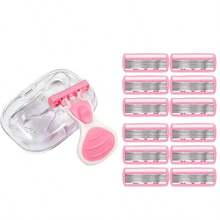 Portable Travel 6‑Layer Women's Razor, Washable Compact Body Shaver For Full Body Hair Removal, Small Lightweight Design For Purse & On‑The‑Go Use, Face Razor, Wax Hair Removal - Pink - View 10