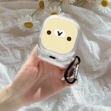 1 chiếc (Chỉ bao đựng tai nghe, không kèm phụ kiện) Tương thích với Galaxy BudsPro / Galaxy Buds 2Pro / Galaxy Buds Live / Galaxy Buds FE / Galaxy Buds 4, Bao đựng tai nghe trong suốt mềm mại, đa năng, thời trang với hình gấu dễ thương được in UV, Bao đựng tai nghe không dây 2Pro trong suốt tối giản - Trong sáng - Xem 5