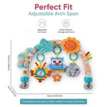 Baby Stroller Hanging Toy Ocean Animal Rattle With Pull String, Detachable Rattle, Battery-Free - Multicolor - View 10