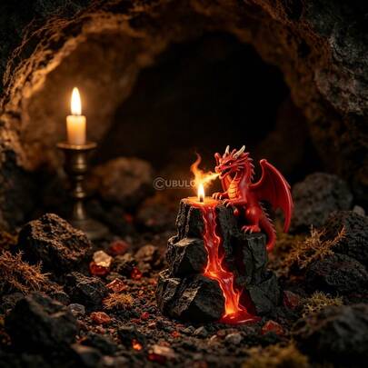 Silikonform för vulkandrake, 3D-elddrake, lavabergsform för ljustillverkning, hartsgjutning och gipspyssel, gotisk sommardekor, återanvändbar DIY-form med non-stick-beläggning för Halloween och fantasy-heminredning