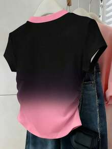 Camiseta de mujer con estampado de fresa, cintura fruncida, dulce y de moda, adecuada para uso al aire de vacaciones en verano - Multicolor 5 - Ver 2
