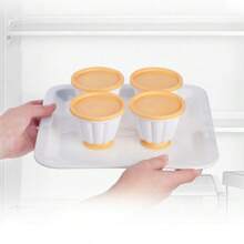 2/4/8Pcs Pudding Jelly Cake Mold, Panna Cotta Mold, Set Of 4 Cups With Lid, Bakeware For DIY Baking Tool Reusable Plastic Jelly Mold Kitchen Tool - Multicolor - View 6