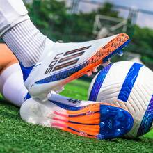 Lightweight FG Soccer Cleats For Men, Women & Youth, Breathable Outdoor Soccer Shoes For Training & Matches - White Orange - FG - View 8
