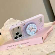 Giường ngủ từ tính GUCADI cho thú cưng + Ốp điện thoại mềm họa tiết chó kẻ caro xanh dương với vòng từ tính màu tím, tương thích với iPhone 17, 17 Pro Max, 16, 15, 13. Phong cách sáng tạo, hình học, hoạt hình, tươi mới và độc đáo, cá tính, phong cách . - Hồng - Xem 6