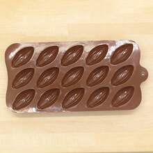 1/2/3pcs Mini Cocoa Bean Shaped Silicone Chocolate Mold, Small Olive Shaped Candy, Jelly, Pudding, Dessert, Mousse, Cake Decorating Baking Tool - View 5