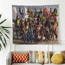 1pc Classic M Arvel Superheroes Timeless Collection Tapestry Avengers S Pider-Man Wolverine I Ron Man Group Photo Living Room Bedroom Wall Hanging Decor Boys Room Gaming Room Game Room Scene Layout Anime Fans Gathering Photography Background Dorm Aesthetic Art Wall Hanging Table Backdrop - Nhiều màu - Xem 1