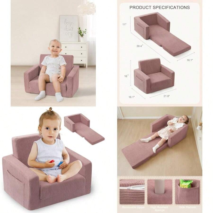 Kids Recliners - Rosado - View 1