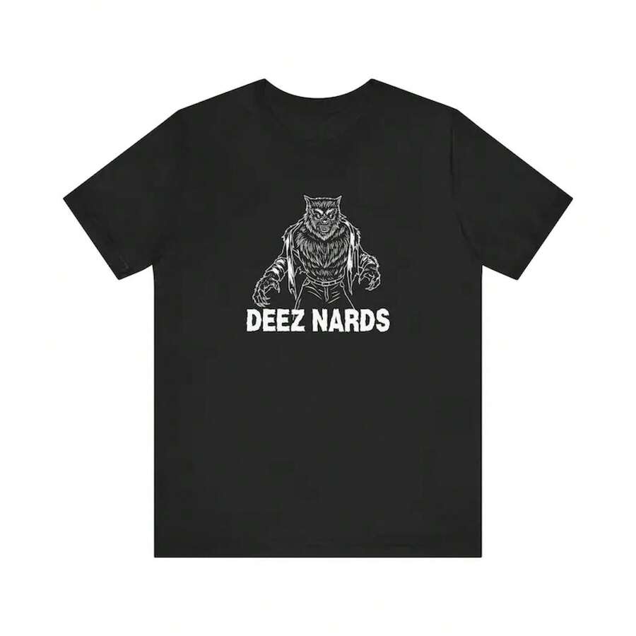 Unisex Monster Squad Deez Nards T-Shirt, Gift For Horror Movie Fans, Classic Horror Movie Clothing, Vintage Creature Design, Retro Halloween - 黑色 - 查看 1