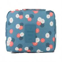 1pc Dual-Layer Waterproof Handbag With Hook, Separate Dry & Wet Compartments, Multi-Functional PU Leather Large Capacity Cosmetic Organizer Bag, Suitable For Travel, Bedroom, Hiking, Bathroom And More Scenarios - View 9