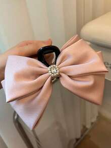 New Arrival Elegant Square Rhinestone Big Bow Hair Claw Barrette Hair Accessory - Multicolor - View 8