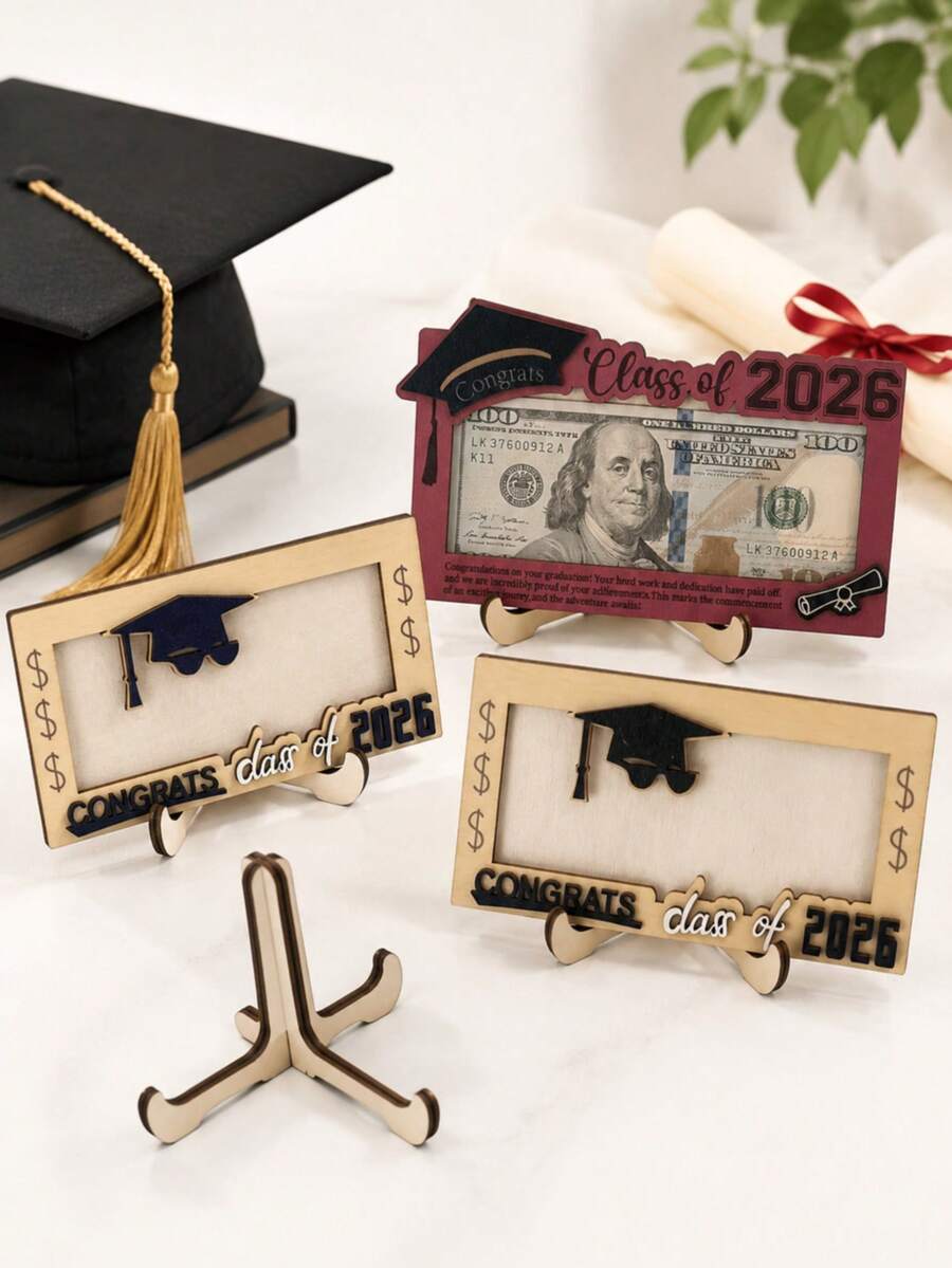 Graduation Money Holder 2026 For Cash 1pc 2 Layers 3D Design, Cash Gift Holder For Graduation, Graduation Gift Idea - One Size - View 1