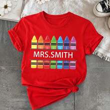 GiftCustom Women's Short Sleeve T-Shirt, Soft - 紅色 - 查看 7