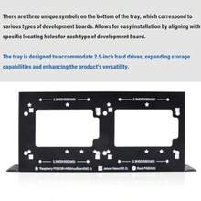 GeeekPi - Estante para rack SBC de 10 pulgadas, compatible con Raspberry Pi/Jetson Nano/RockPi 5B/Dev Board y HDD/SSD de 2.5 pulgadas, para DeskPi RackMate T1/T0/T2/T0 Plus/T1 Plus/TL1 Server Cabinet - negro - Ver 5