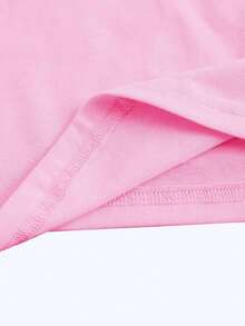 Camiseta talla grande estampada con "La amabilidad es gratis" - Rosa Pálido - Ver 5