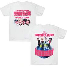 T-shirt 5 Seconds of Summer << Everyone Is A Star » (2026), T-shirt de la tournée mondiale 2026 de 5SOS, T-shirts femme, Vêtements d'été - Blanc - Voir 7