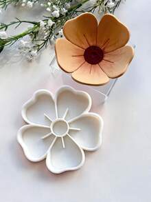 Large Flower Polymer Clay Cutter, 4in Handmade Coaster, Earring Tray & Flower Arrangement Helper, Ideal For Boho Home Decor & Plant Lover Projects - 4 Inch Cutter - View 1