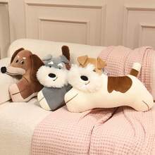1个可爱腊肠犬、雪纳瑞犬、猎狐犬造型毛绒抱枕,柔软可爱狗狗靠垫,卧室沙发装饰,治愈系狗狗长枕,3种犬种可选,柔软亲肤毛绒靠垫,卡通狗狗设计抱枕 - 彩色 - 查看 8