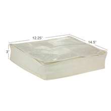 Household Essentials Sweater Storage Bag Natural Canvas Set of 2 - Blanco/Blanco roto - Ver 8