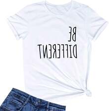 Camiseta Linda para Mujer LOOKFACE, Camiseta con Estampado para Adolescentes - Blanco - Ver 1
