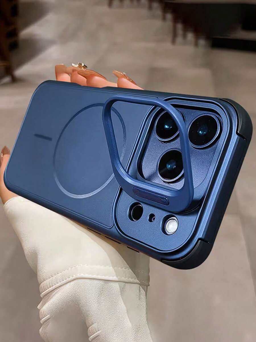 Ốp lưng điện thoại cao cấp mờ, có nam châm, bảo vệ ống kính, tương thích với iPhone 17 Pro Max 17 Pro 16 15 Pro Max 14 Pro 13 12 11 Pro Max 16 15 14 Plus, hỗ trợ sạc không dây và bảo vệ camera. - Màu xanh lam - Xem 1