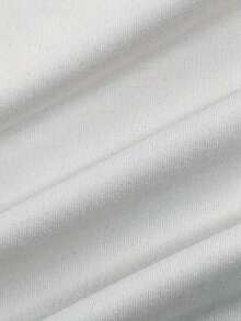 Women's Short-Sleeved T-Shirt With Round Neck, Letter Print, Versatile, Casual And For Everyday Wear, Women's T-Shirts, Graphic T-Shirts, Women's Tops, Summer T-Shirts, Casual T-Shirts, Elegant Blouses For Ladies. - 白色 - 查看 3