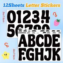1 Set Large Letter Stickers, Number Stickers, Vinyl Self-Adhesive Stickers For Bulletin Boards, Mailboxes, Crafts, Classrooms, Home Party Decorations - Multicolor - View 2