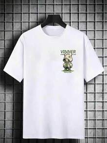 Loose And Comfortable, This Casual And Modern Hoodie Features A Skull Print, A Unique Urban Design, Unisex, Short Sleeves, Perfect For Summer Wear, And A Green Hip-Hop Style. A Must-Have For Young Trendsetters, This Versatile Casual Top Is A Must-Have For Anyone. - 白色 - 查看 8