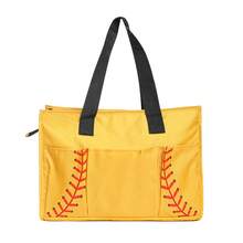 Bolsa de lona para futebol, feminina, grande capacidade, ideal para viagens a negócios e armazenamento. Atacado. - 04 Rugby - Ver 6