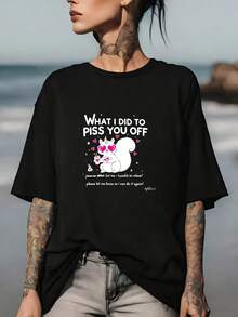 Camiseta cómoda de 180g con la impresión "¿Qué te hice?" – el regalo perfecto para reuniones familiares, actividades de team-building en la empresa y viajes. - Negro - Ver 7