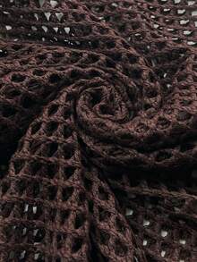 Vestido corto de verano sin mangas con diseño de lentejuelas, tirantes finos y transparente para playa y vacaciones, nueva llegada 2026 - Marrón Chocolate - Ver 10