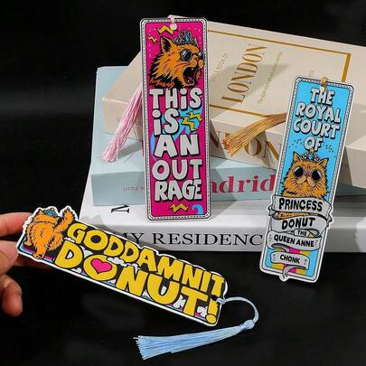 Fun Dungeon Wonderland Explorer Carl Acrylic Bookmark, Illustration Of Princess Donut Quotes, DCC Surrounding Artwork, LitRPG Fans, BootsTees Bookmark Dungeon Explorer Gift.
