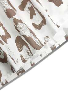 YHHVestido de línea A de Keke Bloomly para mujer, elegante manga abullonada con detalle de lazo en la cintura, cuello redondo, lavable a máquina, casual y semi-formal, tela ligera, estampado de leopardo, para primavera y vacaciones de veranoYHH - Caqui - Ver 5