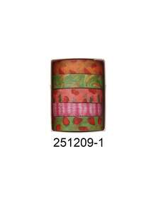 Set de 5 rollos/caja de cinta washi deliciosa con temática de frutas, diseños de estampados de diferentes frutas, cinta decorativa adecuada para hacer diarios DIY, scrapbooks, tarjetas y decoración de cajas de regalo - Multicolor - Ver 23