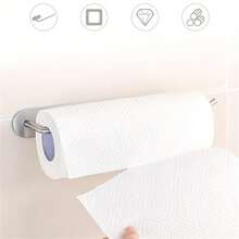 Giá đựng khăn giấy một hàng bằng thép không gỉ bền chắc, dung tích lớn, chống gỉ, kiểu dáng tối giản màu bạc với thiết kế một hàng tinh gọn và cạnh được bo tròn, giá treo khăn đa năng, dùng cho nhà bếp, phòng tắm và sử dụng hàng ngày. - Bạc - Xem 4